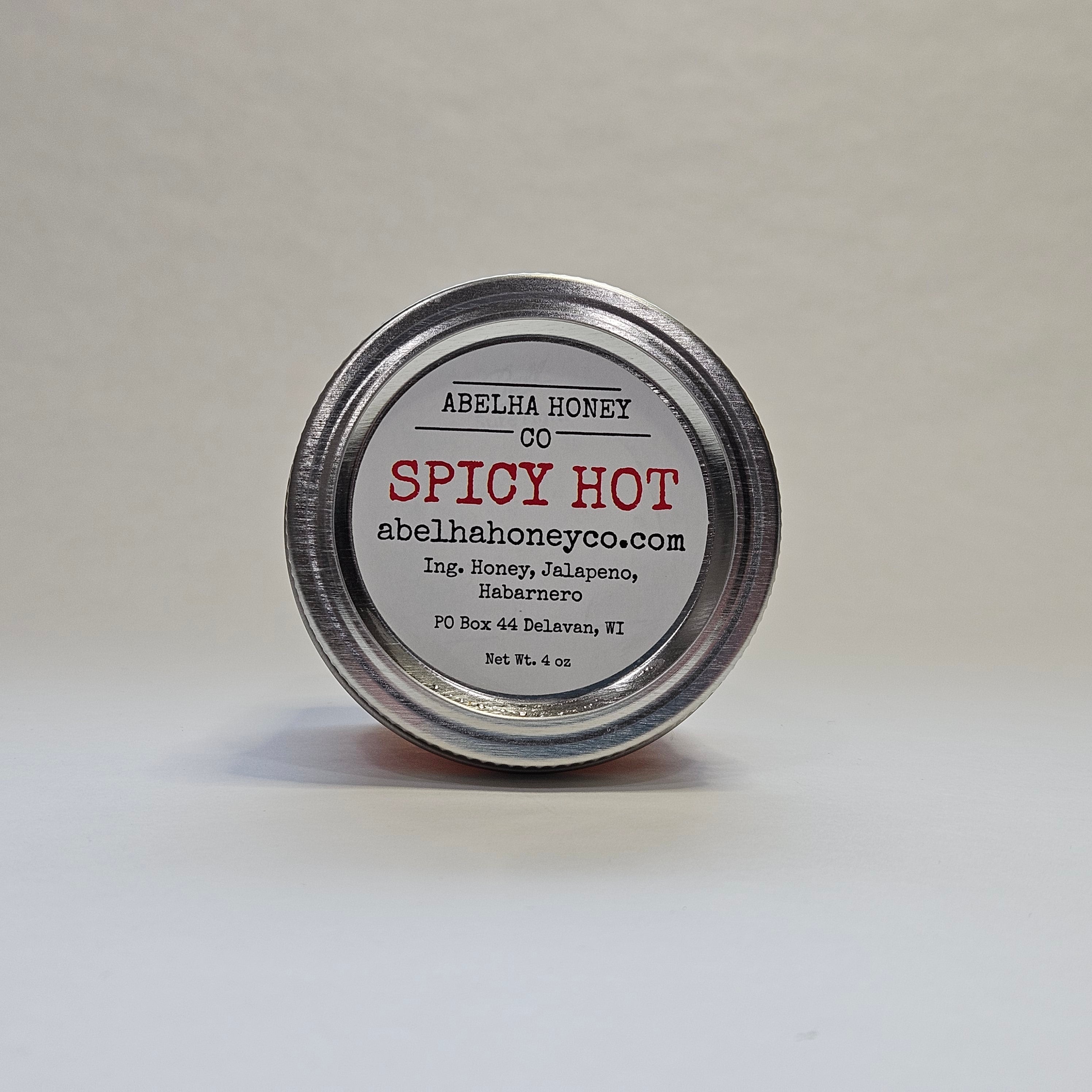 Spicy Hot Gourmet Infused Honey | 4oz glass jar | Raw Pure Local | Artisan | Hand Crafted | Small Batch