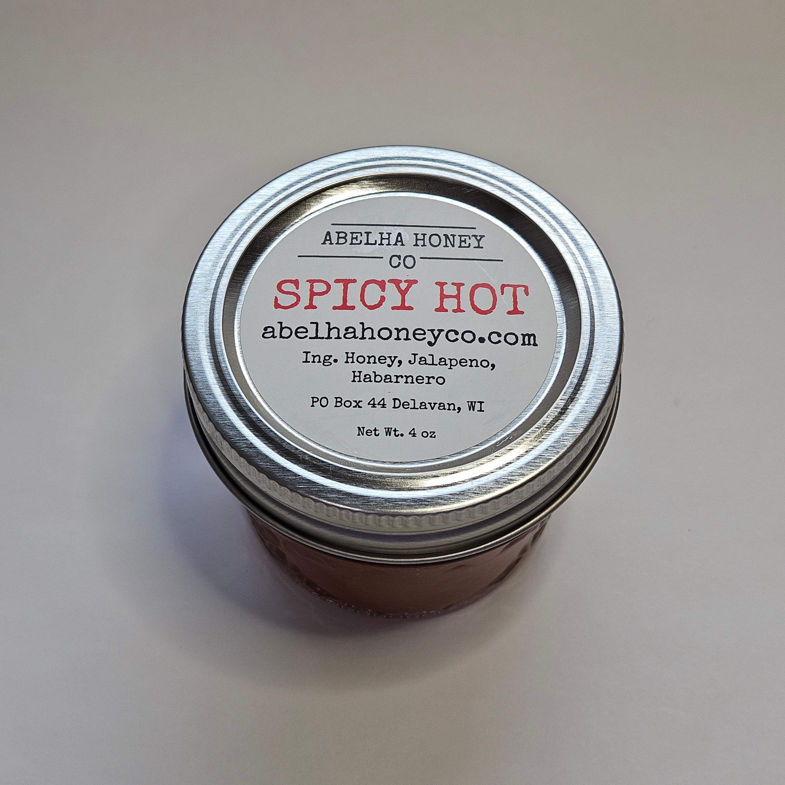 Spicy Hot Gourmet Infused Honey | 4oz glass jar | Raw Pure Local | Artisan | Hand Crafted | Small Batch