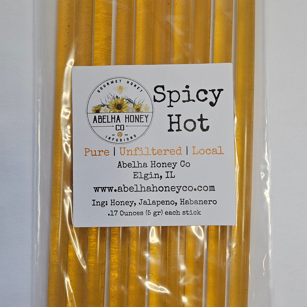 Spicy Hot Gourmet Infused Honey | Honey Sticks | Raw Pure Local | Artisan | Hand Crafted | Small Batches