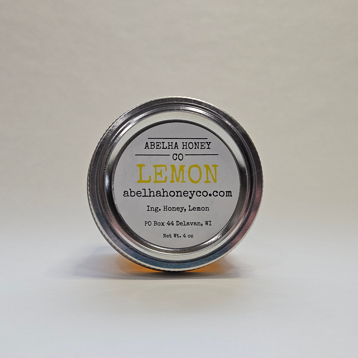 Lemon Gourmet Infused Honey | 4oz Glass Jar | Raw Pure Local | Culinary | Antioxidant | Digestive Aid | Small Batch
