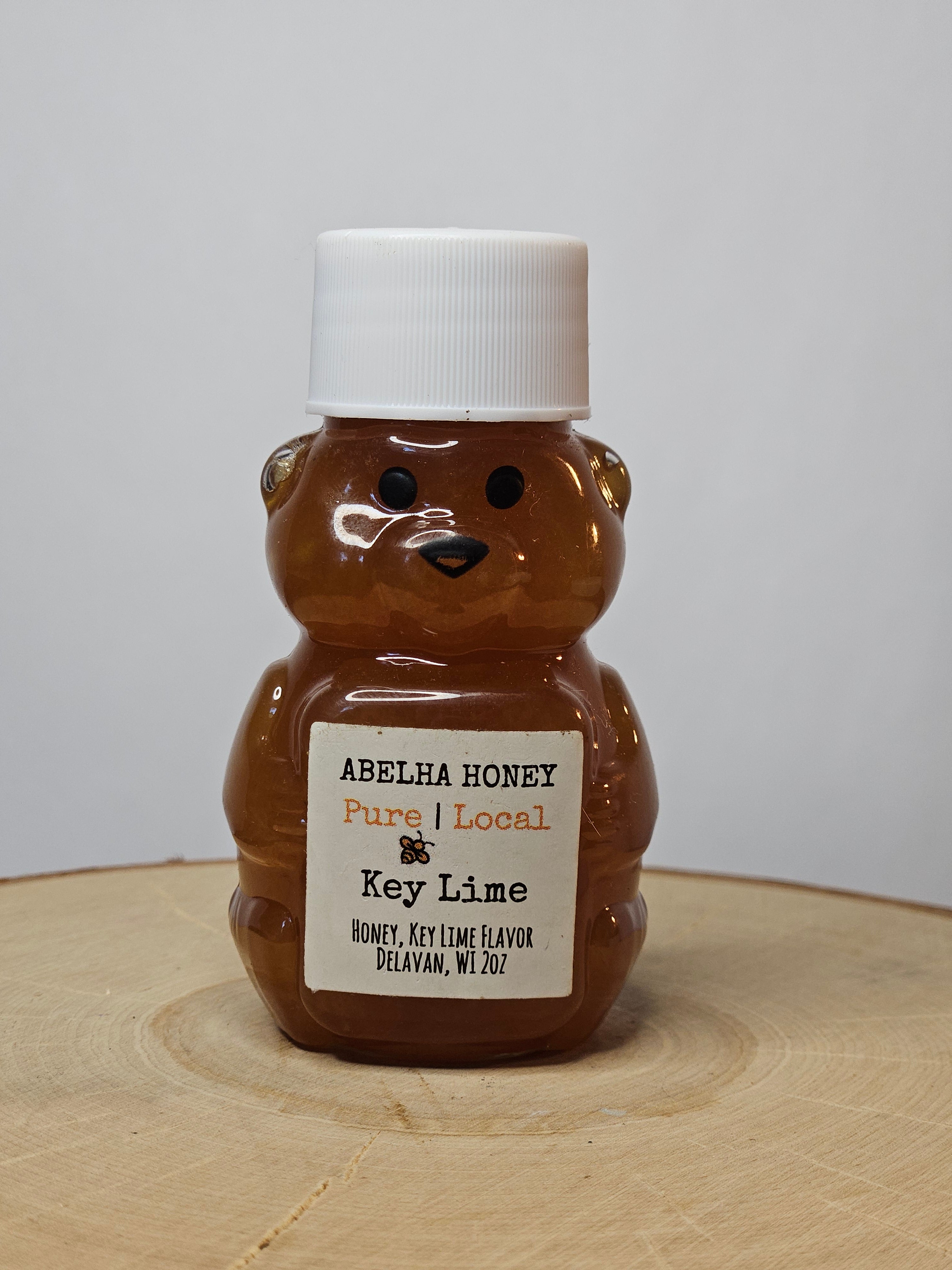 Key Lime Gourmet Infused Honey | 2oz Mini Bear | Raw Pure Local | Citrus | Zesty | Artisan | Small Batch