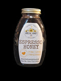 Espresso Gourmet Infused Honey | 16oz glass jar | Raw Pure Local | Dark Roast | Bold | Antioxidant | Small Batch