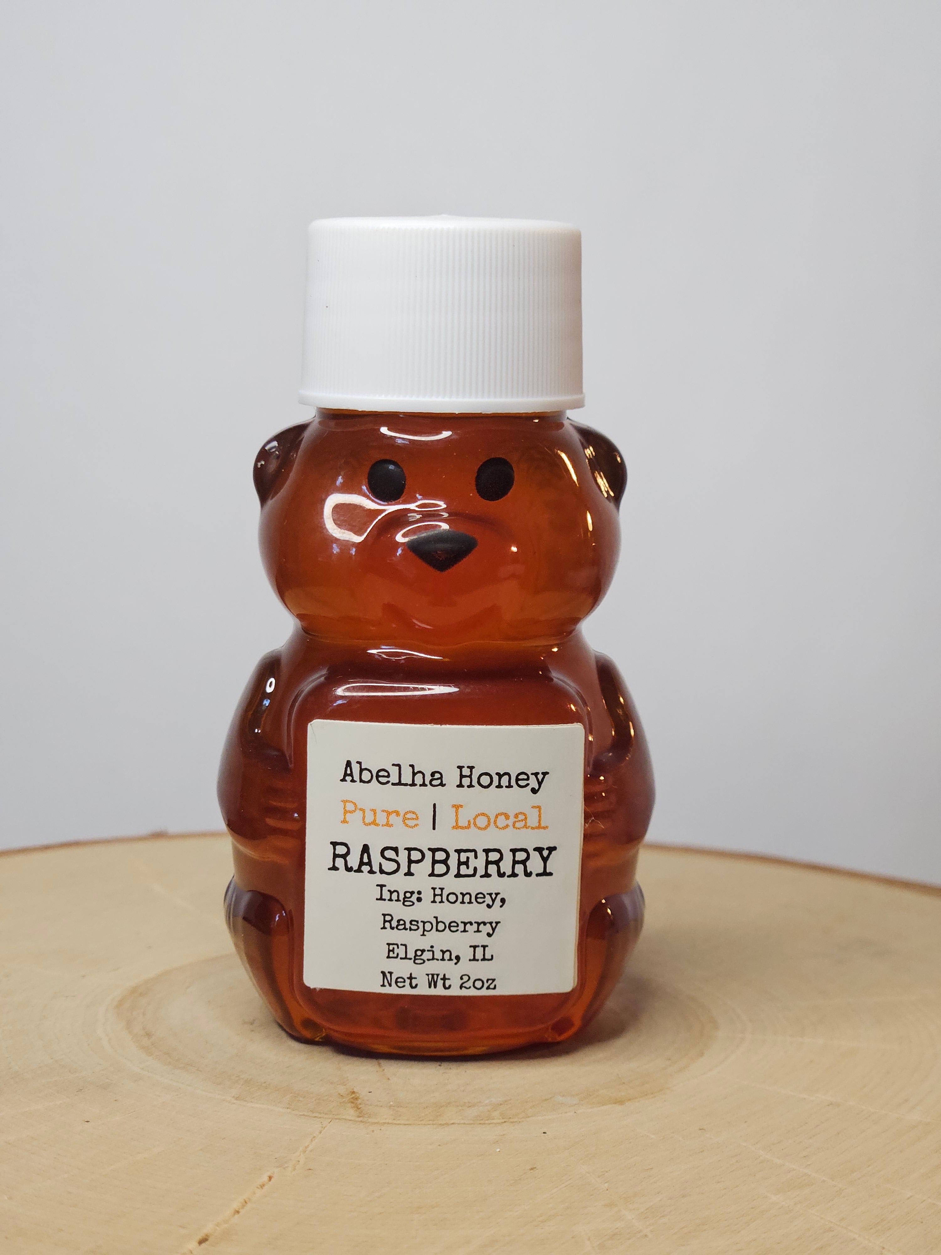 Raspberry Gourmet Infused Honey | 2oz Mini Bear | Raw Pure Local | Artisan | Hand Crafted | Small Batches