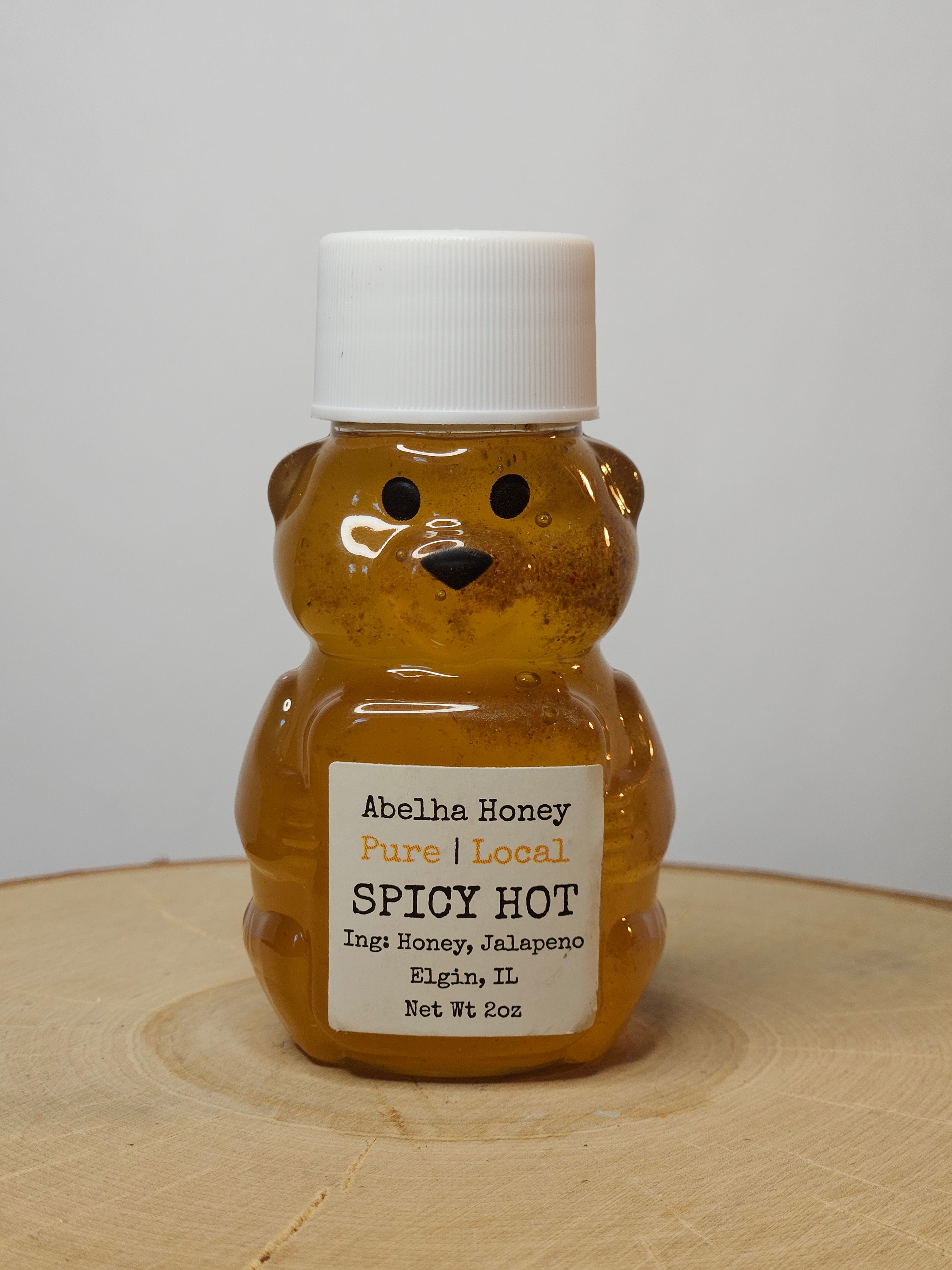 Spicy Hot Gourmet Infused Honey | 2oz Mini Bear | Raw Pure Local | Artisan | Hand Crafted | Small Batch