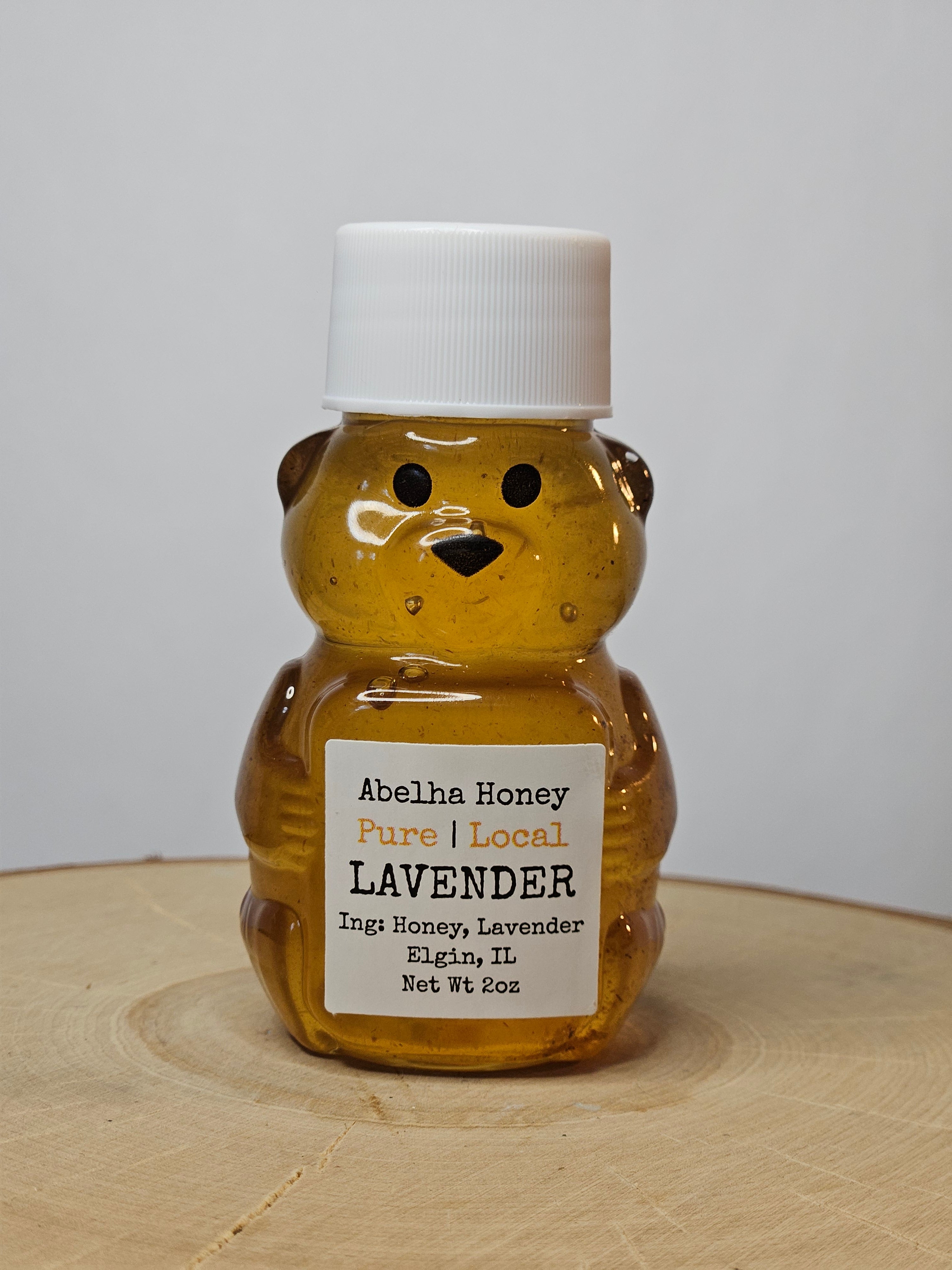 Lavender Gourmet Infused Honey | 2oz Mini Bear | Raw Pure Local | Organic | Artisan | Small Batch