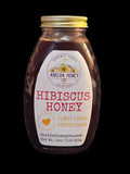 Hibiscus Gourmet Infused Honey | 16oz glass jar | Raw Pure Local | Floral | Artisan | Antioxidant | Small Batches