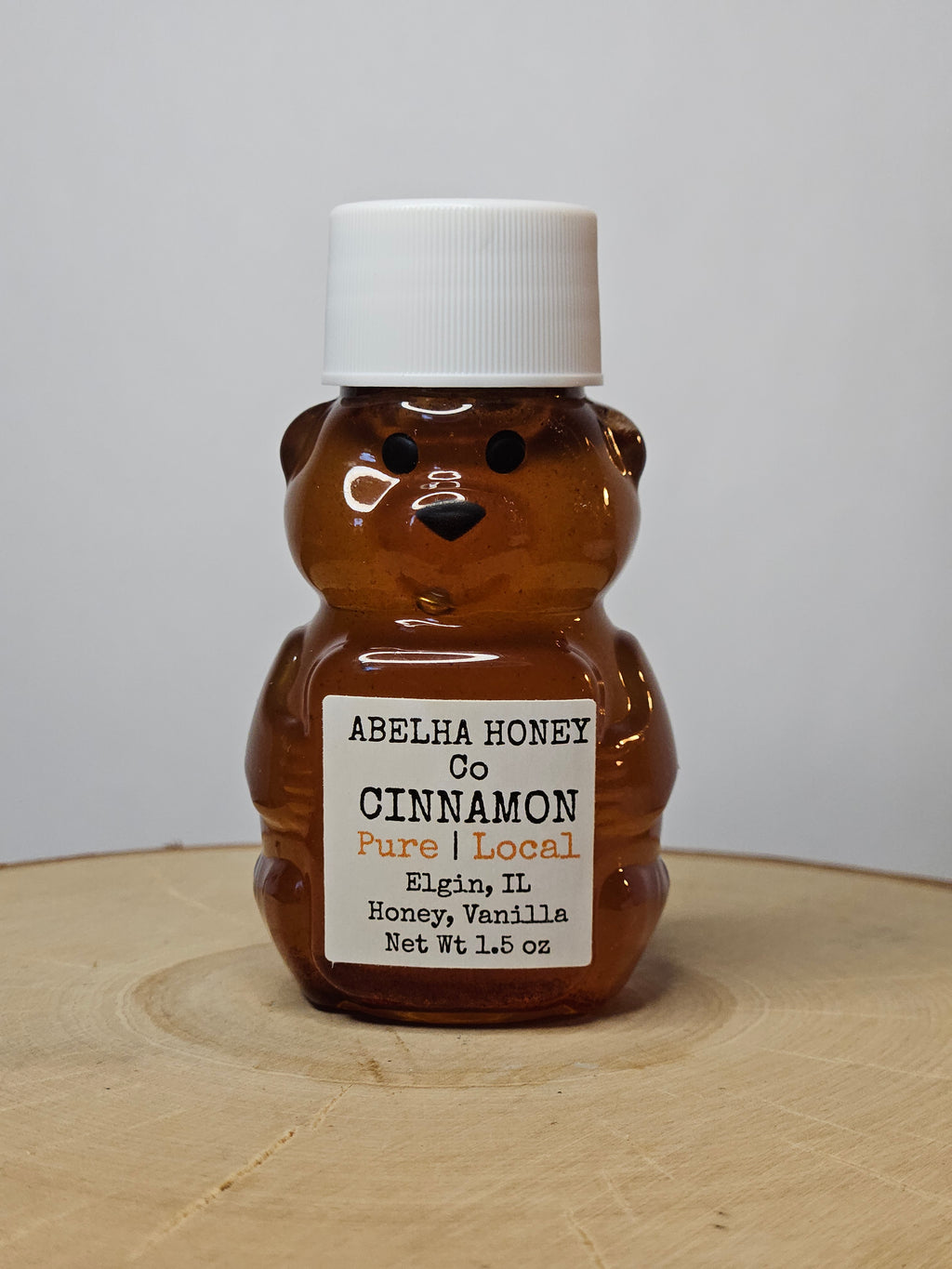 Cinnamon Gourmet Infused Honey | 2oz Mini Bear | Raw Pure Local | Artisan | Hand Crafted | Small Batches